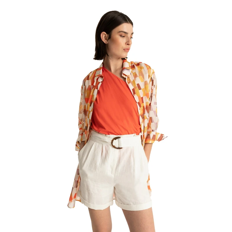 Dames Top EX23-13051 Expresso KORAAL
