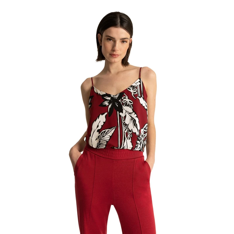 Dames Top EX23-14043 Expresso ROOD