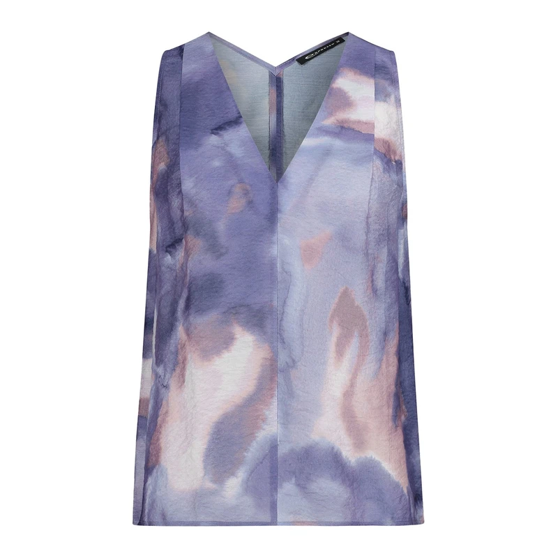 Dames Top EX24-14057 Expresso BLEU