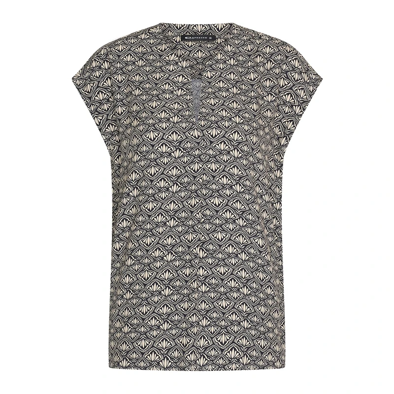Dames Top EX25-14019 Expresso ZWART