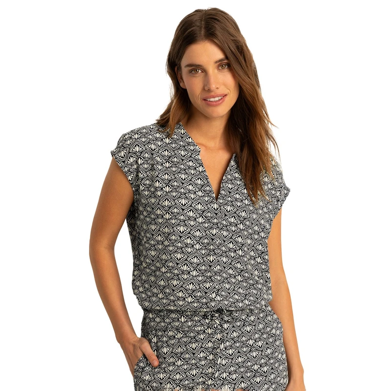 Dames Top EX25-14019 Expresso ZWART