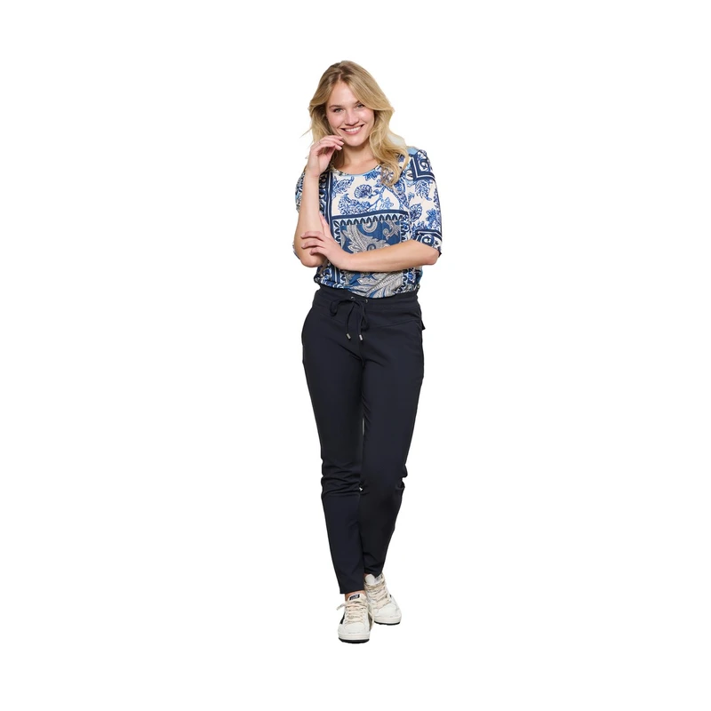 Dames Top LUCILLE PAISLEY PATCHW &CO Woman BLAUW DESSIN