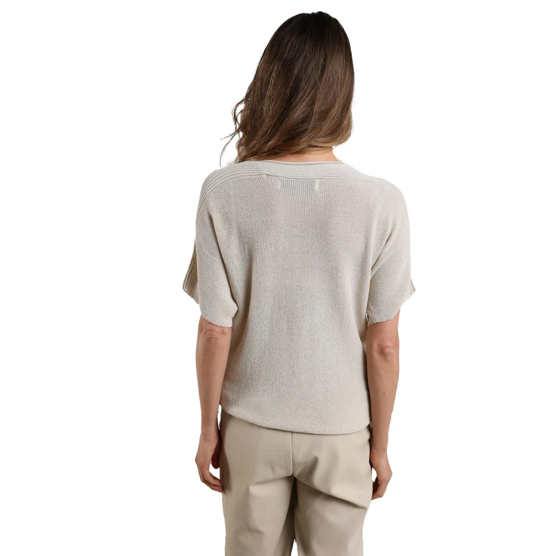 Dames Top MERLA TOP LUREX Nukus ZAND