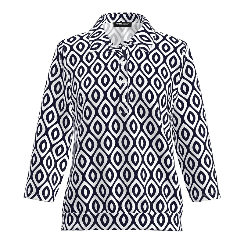 Dames Top NOS715407 Frank Walder BLAUW DESSIN