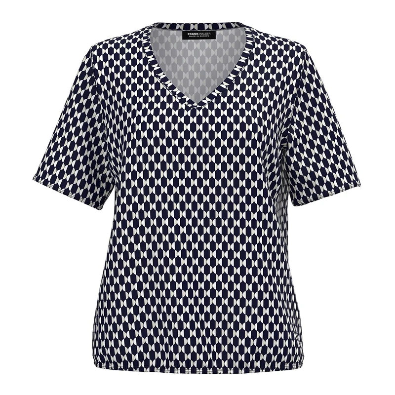Dames Top S53304417 Frank Walder BLAUW DESSIN