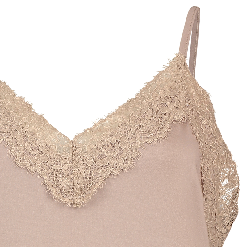 Dames Top STRS-11 Singlet kant Ivy & You TAUPE