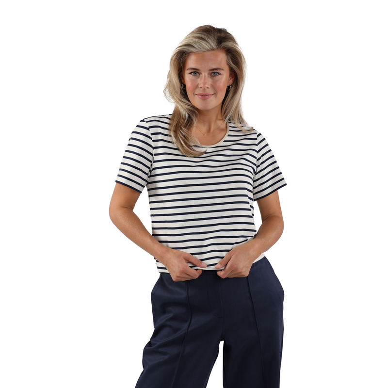 Dames Top TIRZA TOP STRIPE Nukus BLAUW DESSIN