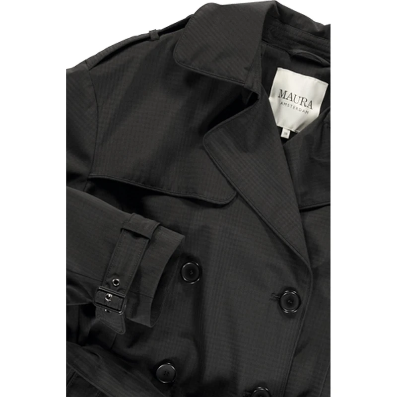 Dames Trenchcoat MA24-41520 Maura ZWART
