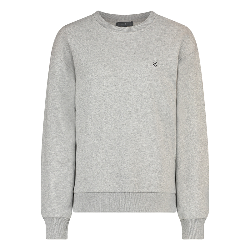 Dames Trui 24177 sweat Ivy backprint Ivy & You GRIJS MELEE