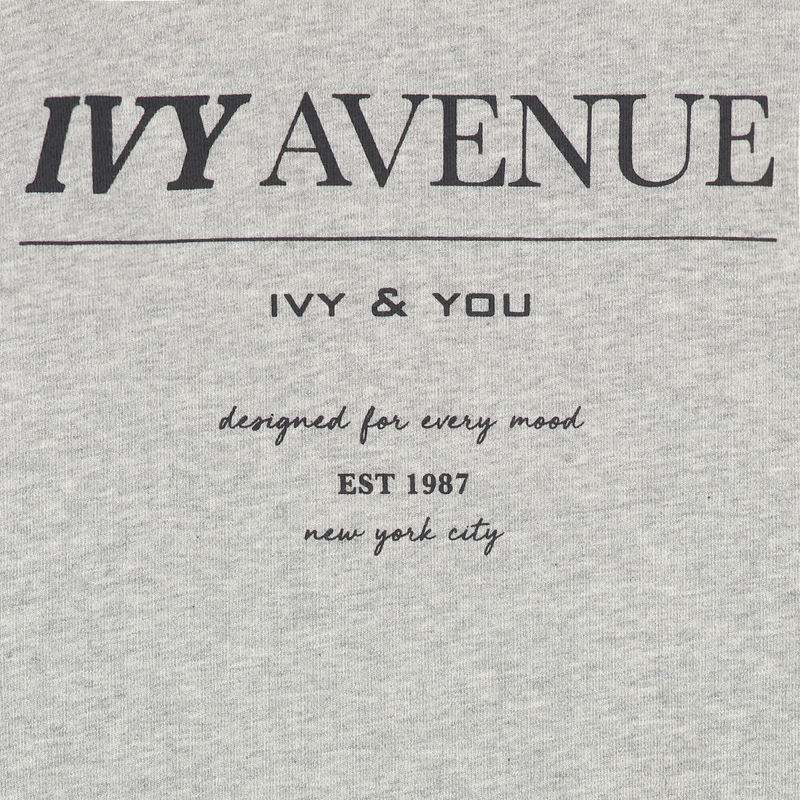 Dames Trui 24177 sweat Ivy backprint Ivy & You GRIJS MELEE