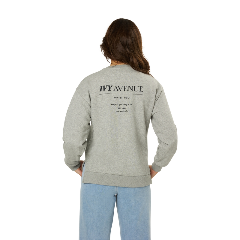 Dames Trui 24177 sweat Ivy backprint Ivy & You GRIJS MELEE