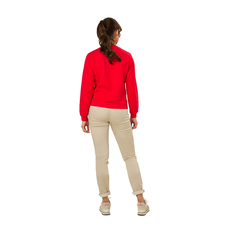 Dames Trui 25006 sweat chestprint Sanne ROOD