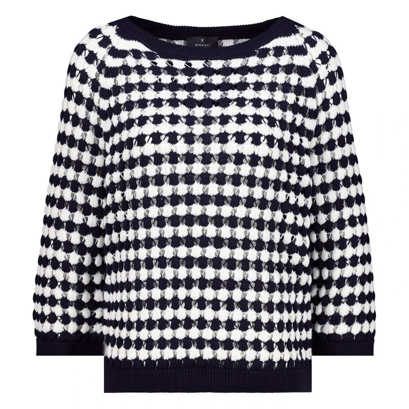 Dames Trui 409227 Monari BLAUW DESSIN