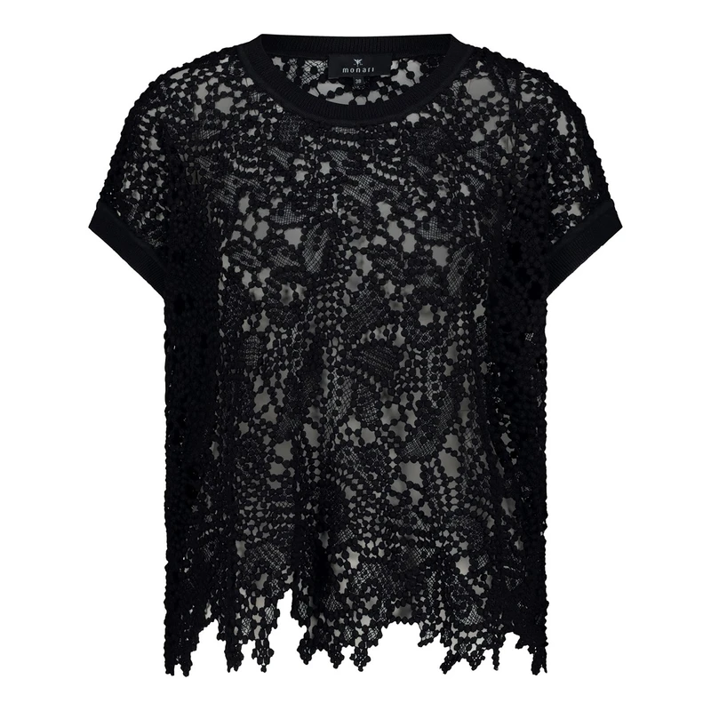 Dames Trui 409994 Monari ZWART DESSIN