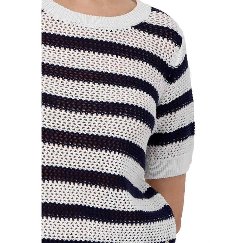 Dames Trui 410016 Monari BLAUW DESSIN