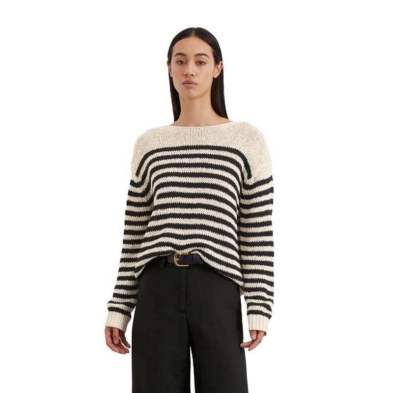 Dames Trui 503513660117 Marc O'Polo BLAUW DESSIN
