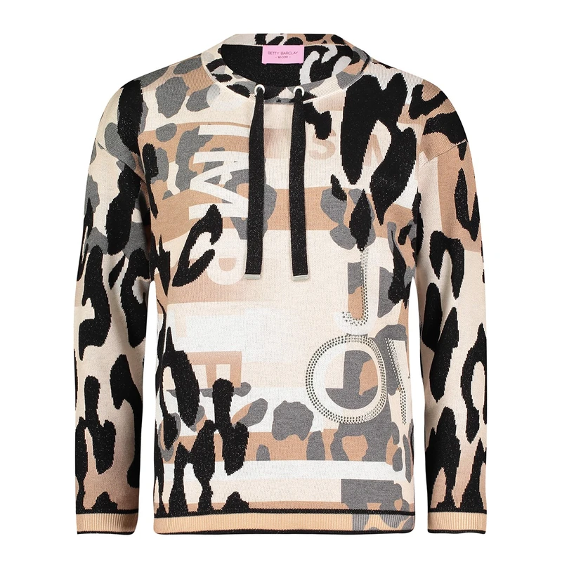 Dames Trui 51538110 Betty-So Cosy BRUIN DESSIN