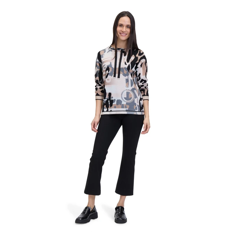 Dames Trui 51538110 Betty-So Cosy BRUIN DESSIN