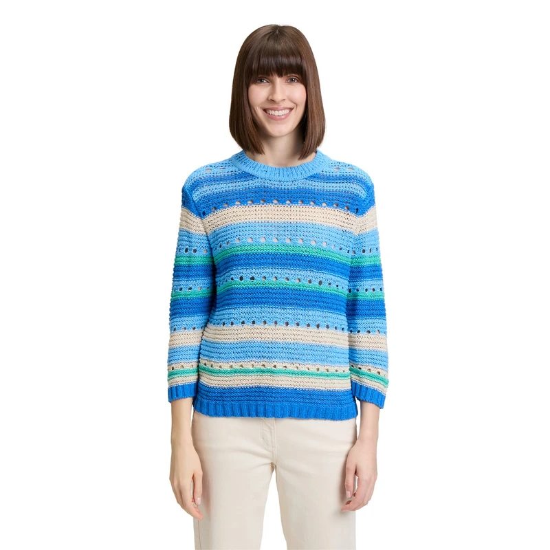 Dames Trui 51708122 Betty-So Cosy BLAUW DESSIN