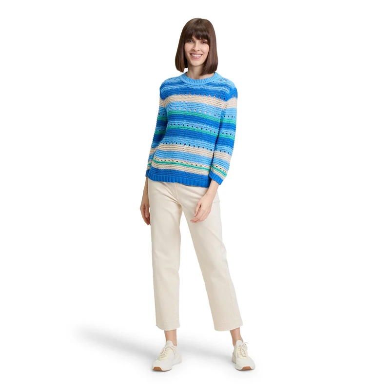 Dames Trui 51708122 Betty-So Cosy BLAUW DESSIN