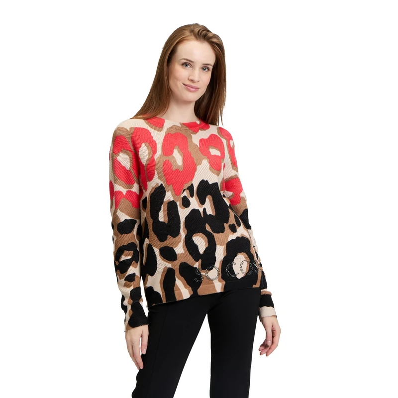 Dames Trui 51738123 Betty-So Cosy ROOD DESSIN