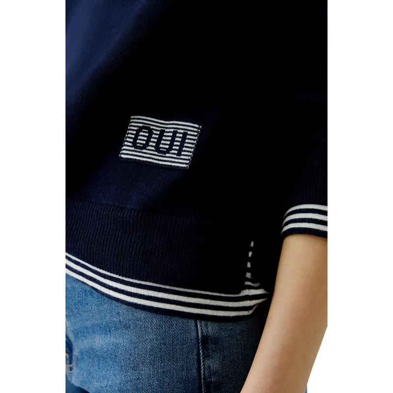 Dames Trui 91550 Oui BLAUW DESSIN