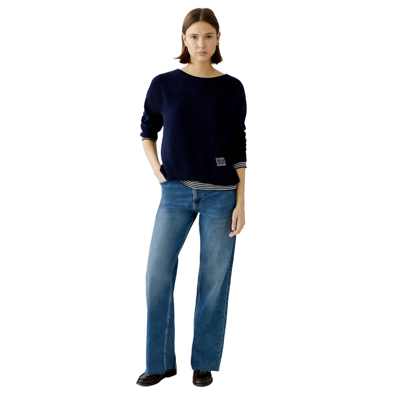 Dames Trui 91550 Oui BLAUW DESSIN