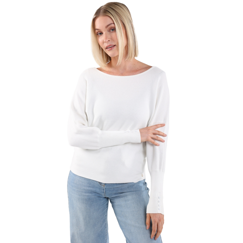 Dames Trui BATWING PULLOVER Nukus OFF-WHITE