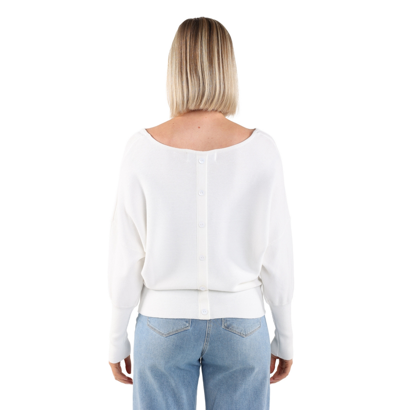 Dames Trui BATWING PULLOVER Nukus OFF-WHITE