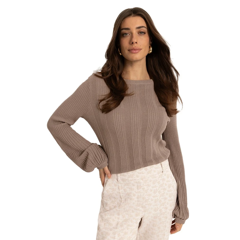 Dames Trui CS11-25039 Claudia Strater TAUPE