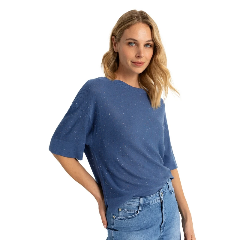 Dames Trui CS11-25113 Claudia Strater MIDDEN BLAUW