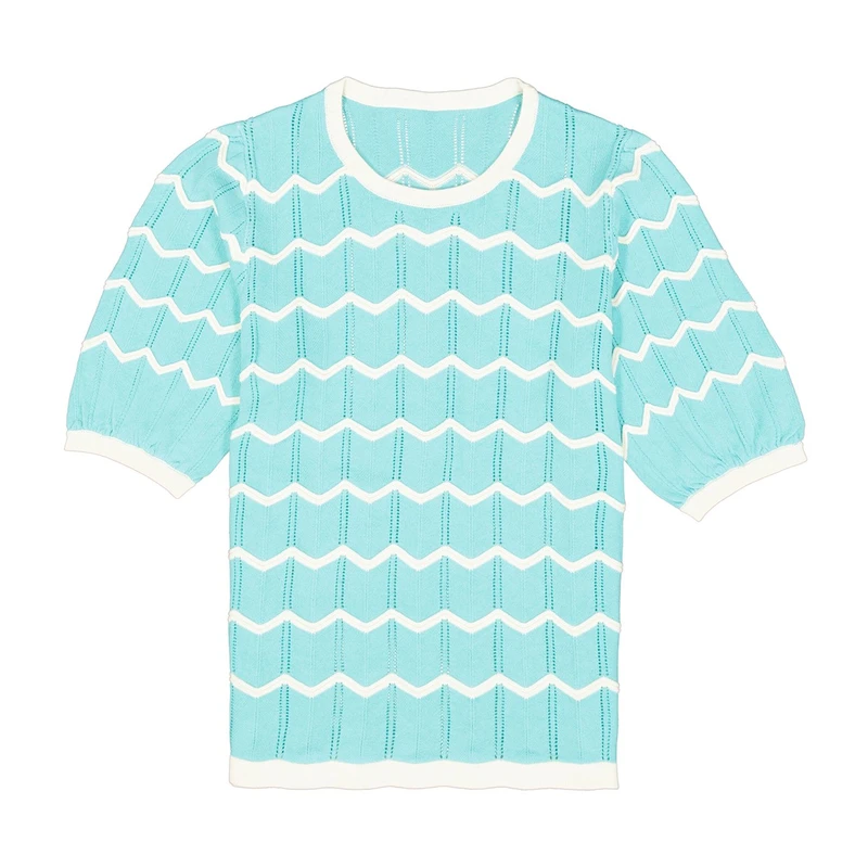 Dames Trui D50044 Garcia BLEACHED BLUE DENIM
