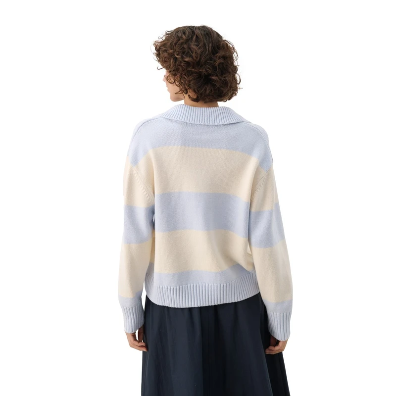 Dames Trui Elinda Part Two BLAUW DESSIN