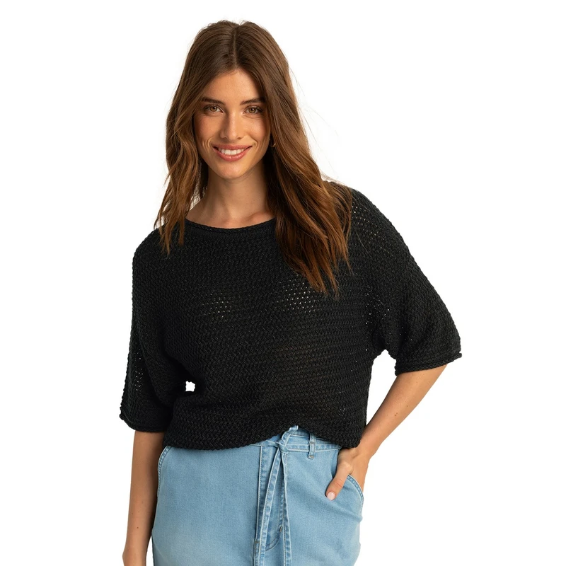 Dames Trui EX11-25491 Expresso ZWART