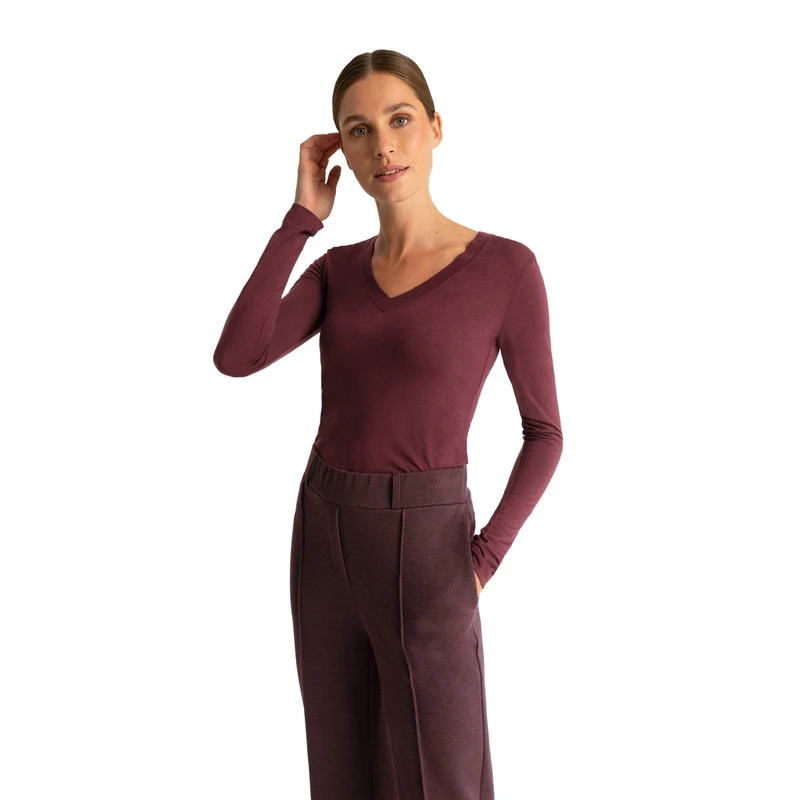Dames Trui EX23-13103 Expresso WINE