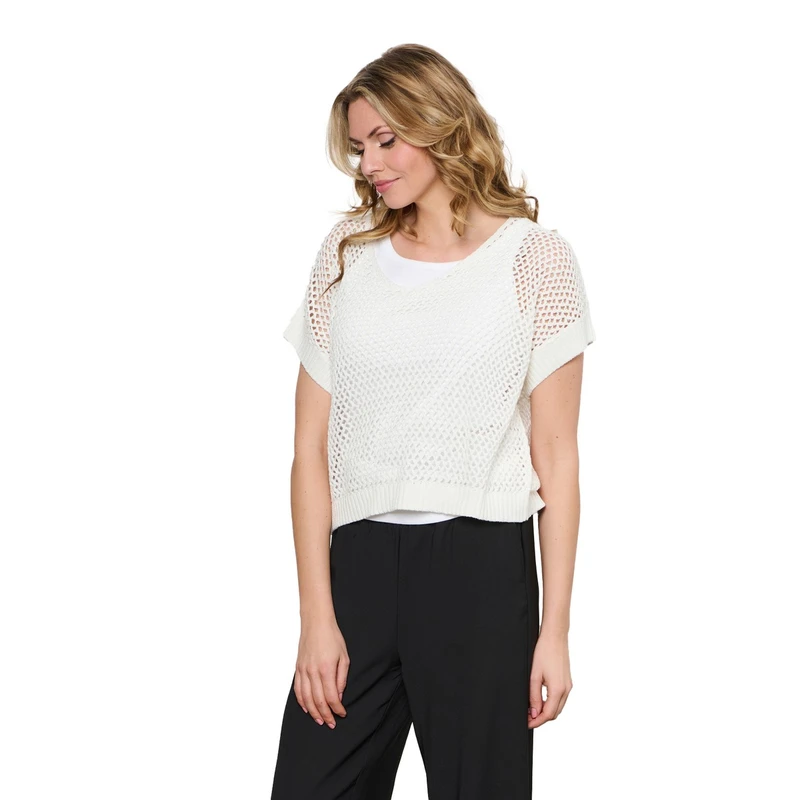 Dames Trui PU131 &CO Woman OFF-WHITE