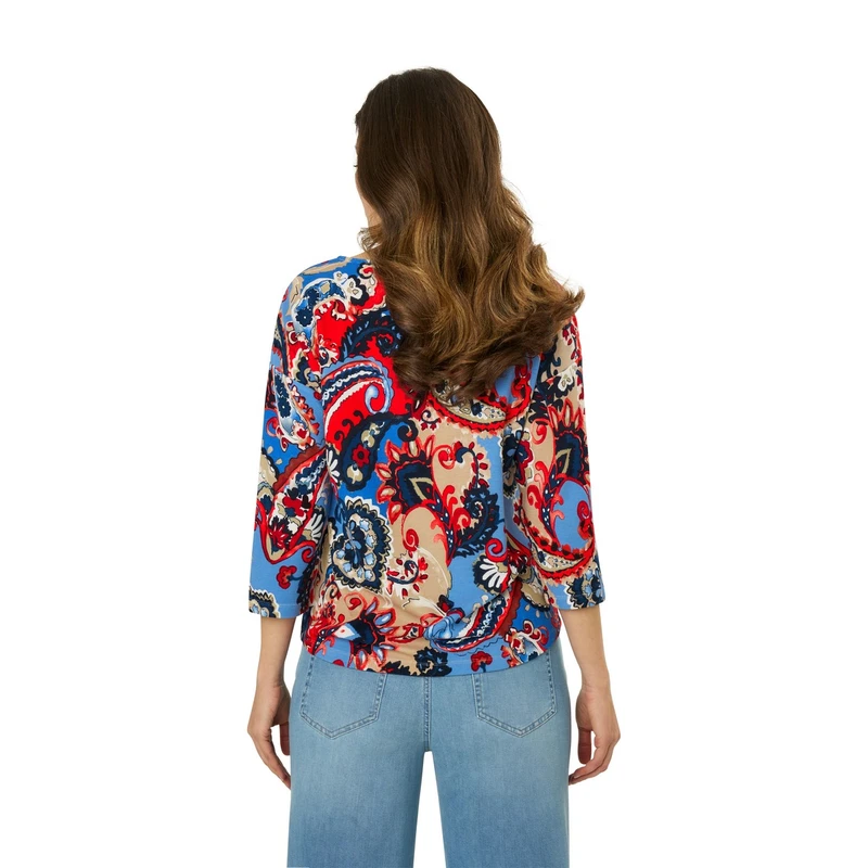 Dames Trui Rosia ottoman printed paisley Gardeur Collectie BLAUW DESSIN