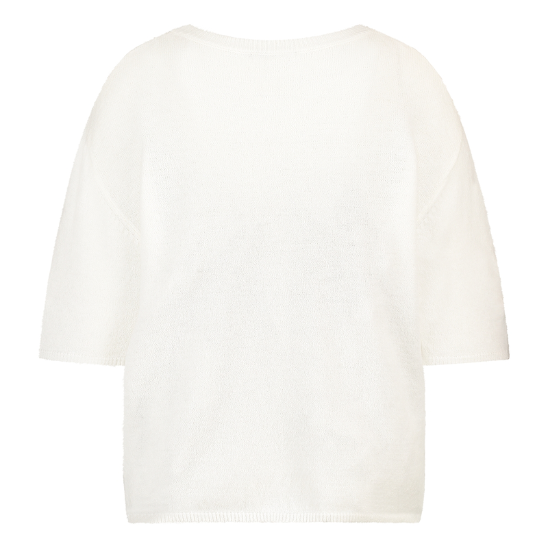 Dames Trui STRS-10 Pull V-hals km Ivy & You OFF-WHITE