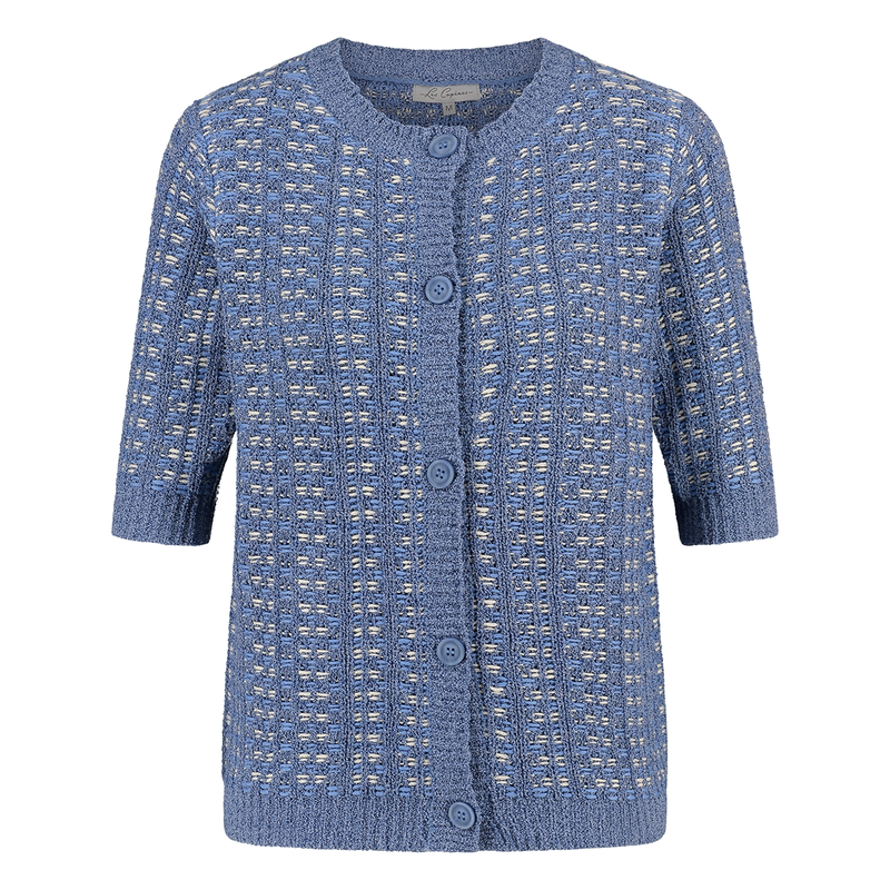 Dames Vest 25123 Les Copines BLAUW DESSIN