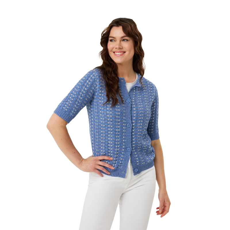 Dames Vest 25123 Les Copines BLAUW DESSIN