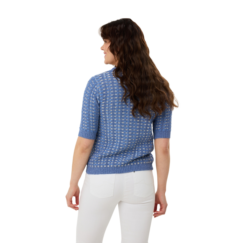 Dames Vest 25123 Les Copines BLAUW DESSIN