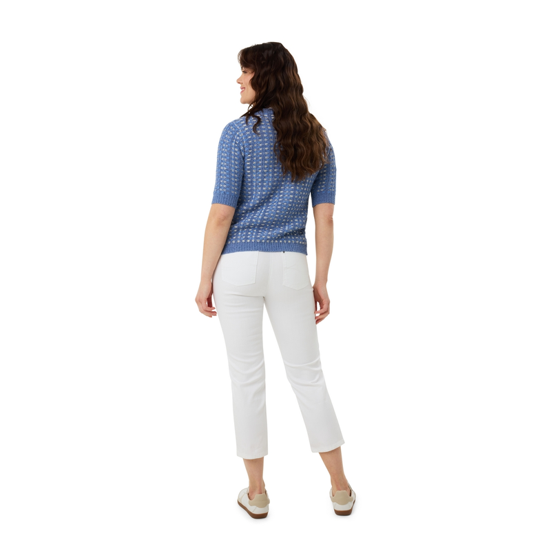 Dames Vest 25123 Les Copines BLAUW DESSIN