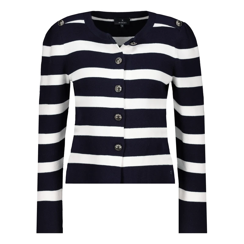 Dames Vest 409228 Monari BLAUW DESSIN