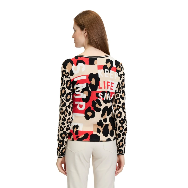 Dames Vest 51728103 Betty-So Cosy ROOD DESSIN