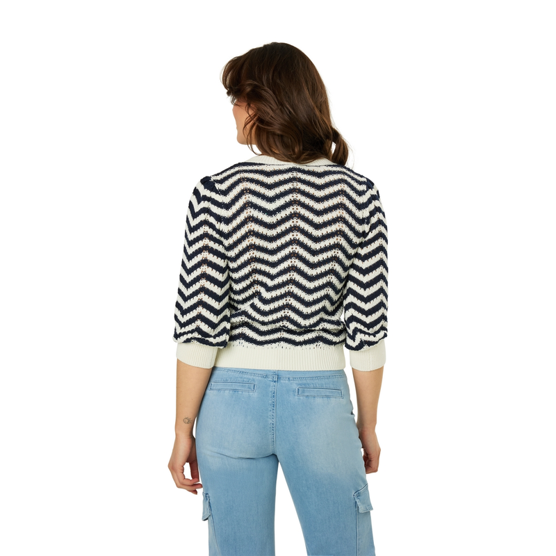 Dames Vest APS-111 Ivy & You BLAUW DESSIN