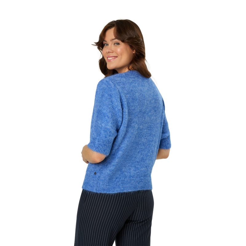 Dames Vest APS-124 km vestje hairy Ivy & You MIDDEN BLAUW