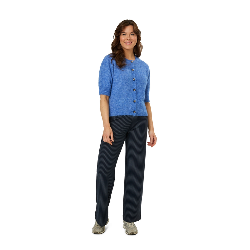 Dames Vest APS-124 km vestje hairy Ivy & You MIDDEN BLAUW
