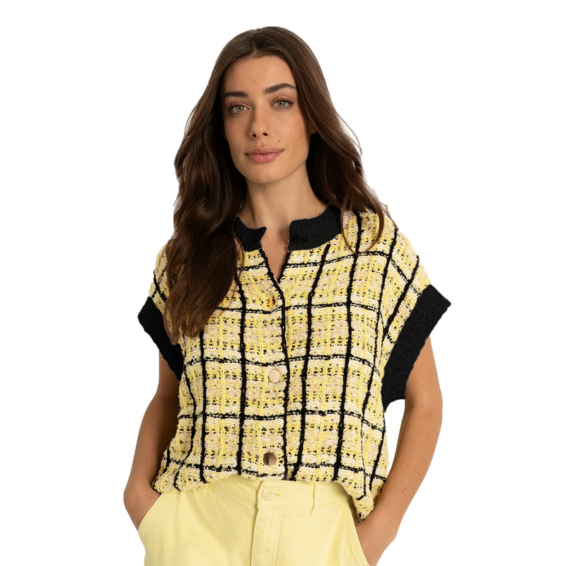 Dames Vest CS12-25044 Claudia Strater GEEL
