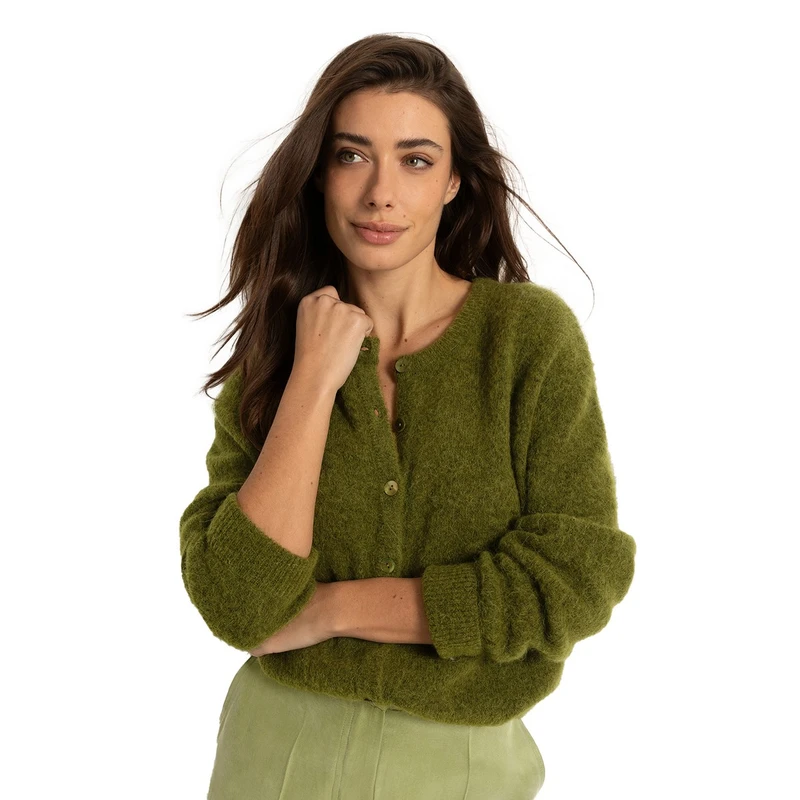 Dames Vest CS12-25489 Claudia Strater KHAKIGROEN