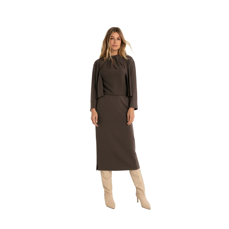 Dames Vest CS24-12507 Claudia Strater DONKER BRUIN